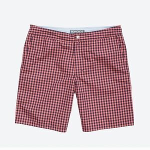 Bonobos Pink Navy Plaid Swim Trunks Sz 32 Inseam 7 Inch